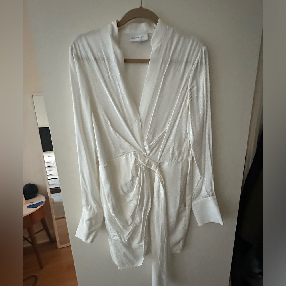 White draped significant other size 10 dress!!! Perfect for bridal events!